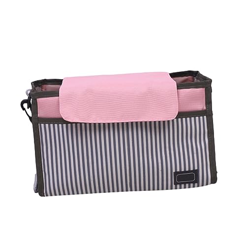 SUPVOX Buggy Organizer Bag Mommy Stroller Organizer Waterproof Stripe Diaper Toy Storage Sturdy Refine Stitching