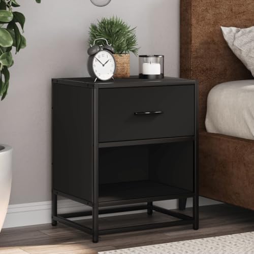 Tableaux de table noirs 40x31x50cm meuble rangement bois ingénierie