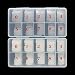 Full Cover Acrylic False Nail Tips, 1000PCS Fake Nail Shape Artificial False Nails Tips 10 Sizes with Case for Nail Art Salons (Clear+Natural)