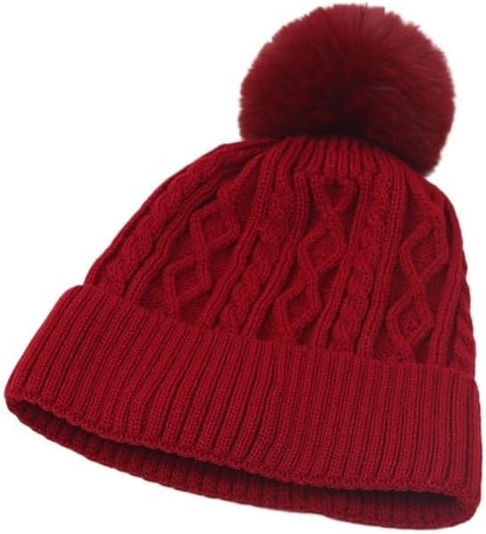 Winter Women's Outdoor Warm Fleece Thickened Knitted Cap