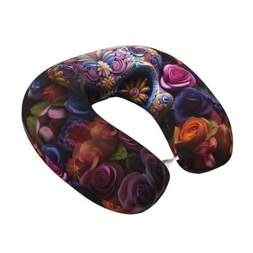 Oreiller de voyage confort mousse mémoire de forme coussin cervical crânes