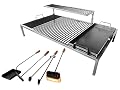 Luxury Argentine Grill with removable iron modules - Iron Argentina Grill - BBQ Parrilla Asado. Sor Pampa Grill (28 inches x 20 inches)