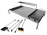 Parrilla argentina de lujo con módulos de hierro extraíbles - Parrilla Argentina - BBQ Parrilla Asado Sor pampa grill (36' x 24')