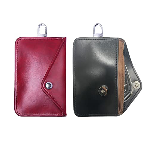 Anti-Theft Car Key Signal Blocker Pouch, Slim and Compact, 2 Pcs