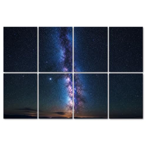 8 Paneles Acústicos Decorativos Absorbentes de Sonido de Espacio Profundo Estrella Cielo 48"x32" para Estudios de Grabación Oficina miniatura 1