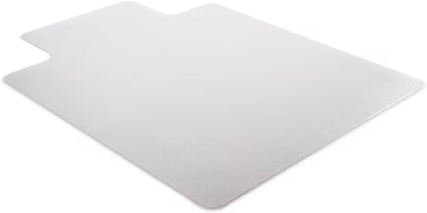 Low Pile Carpet Office Mat Chair Mat | Clear, Traditional Lip (36" x 48")