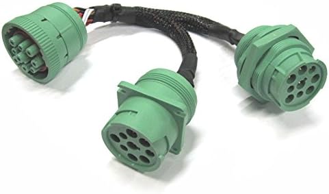 Green 9 Pin Deutsch Type 2 J1939 Splitter Truck GPS Freightliner WS Ken ELD DB9P