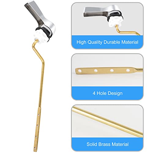 image for iFealClear Solid Brass Toilet Tank Flush Lever Replacement, Universal 