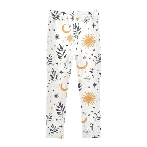 Sun and Moon Girls Leggings Ultra Soft Compression Yoga Gym Pants for Kids 4-10T2