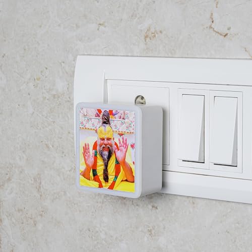 Image of Lexton Premanand ji maharaj | LED Night Lamp Light with 2 Pin Socket | 0.5 Watt, 230V Lamp for Spiritual Ambiance, Home Decoration | (Warm White, Pack of 1)