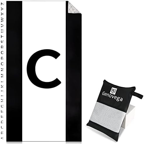 Genovega Oversized Monogrammed Microfiber Beach Towels Sandproof Compact for Men Women