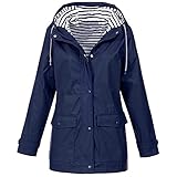 PRJN Señora de Manga Larga con Capucha Cazadora Ligera y Transpirable al Aire Libre de la Chaqueta al Aire Libre del Alpinismo Rompevientos Impermeable Termo-Protector Camisa aislada Encapuchada