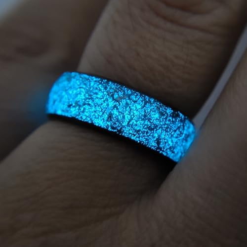 Carbon Fiber Ring with Real Gibeon Meteorite Inlay for men or women - Handmade Ring Band - sizes 4-16 - Custom bandwidths - Made in USA - Lightweight - Waterproof3