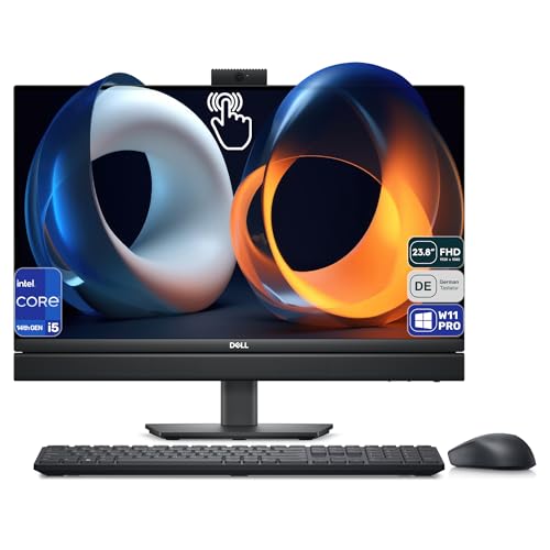 Dell OptiPlex 7420 All In One, Intel Core i5-14500T, 64 GB DDR5 RAM, 2 TB PCIe SSD, 23.8' Full HD Touch, Intel UHD Graphics 770, KM5221W Pro Wireless Keyboard and Mouse Combo, Win11 Pro, Grau