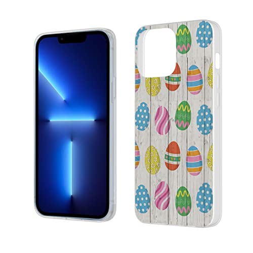 Asyg Iphone 13 Pro Case, Cute Funny Easter Bunny Rabbits &Eggs Print Phone Case For Girl Women Men Transparent Tpu Bumper Clear Phone Case Cover Designed For Iphone 13 Pro Max 6.1" #TOP1
