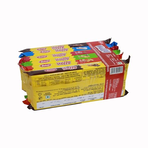 Image of Dukes Waffy - Chocolate, Pineapple, Vanilla, Orange, Strawberry, And Dark Vanilla Flavoured Creamy & Crunchy Wafers,360 /330 Gram (Flavor And Packing May Vary)
