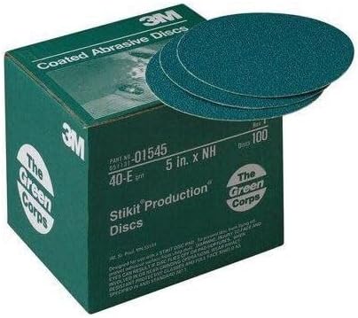 Miniatura 2 de 3M 1545 5-40E-Gr Green Corps Stikit Disco de producción, 5 pulg. 40E, 100 Discos por Caja