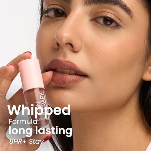 Image of Flossy Cosmetics Peachy Nude Liquid Lipstick - Vitamin Me | Creamy, Lightweight, Non-Drying | Enriched with Hyaluronic Acid, & Jojoba Oil | Bold, Long-Lasting Non-Sticky Formula | Smudge & Transfer-Proof | (4ml)