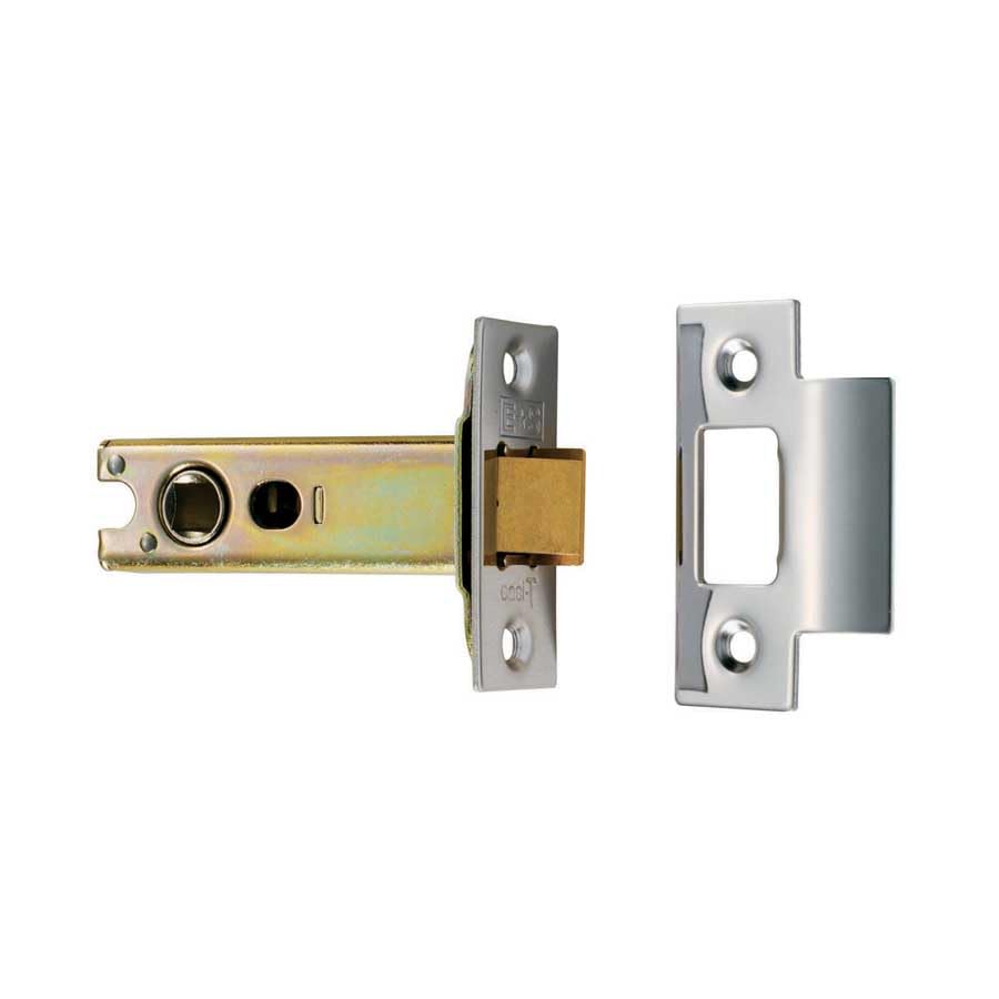 Kooples Hardware Easi-T Heavy Sprung Tubular Latch – 64mm or 76mm Mortice Latch for Internal Doors (Bright/Satin Stainless Steel, 76mm)