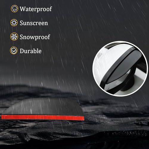 image for Pincuttee 2PC Side Mirror Visor Rain Guards,Car Rear View Mirror Rain 