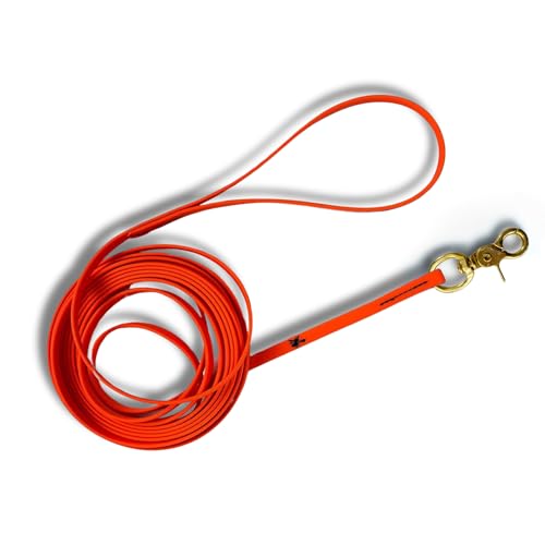 JIM HODGES DOG TRAINING Gummy K9 Biothane Long Line Leash for Dogs, 10,15,20 and 32.5 Feet, Walking Tracking Training Service - Washable Waterproof Lead for Working K9 Groups, Dog and Puppy Owners
