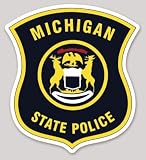 Michigan State Police Sticker – MI Trooper Shield Badge Vinyl Decal 5 Inch High