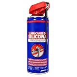 Lubricante de Silicona en Spray 400 ml, Multiusos con Cánula de Precisión, para Ventanas, Puertas Correderas, Guías, Plásticos y Gomas, Protección frente al Agua y la Humedad, Pack de 1