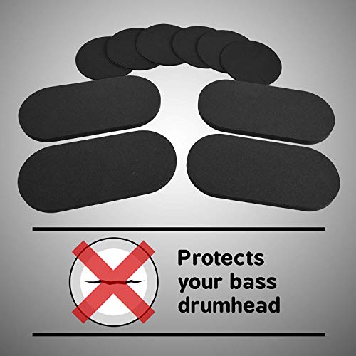 10 Pack Bass Drum Patch, Pedal Patches and Drum Pads, Water and Weather Resistant, Neoprene Rubber, Durable and Strong Adhesive Made in USA (10 Pack) - Thumbnail 3