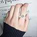 M&Ostyle 925Silver Moissanite Adjustable Engagement Ring, Promise Eternity Ring for Women,Wedding Rings,Jewelry Gift,Friendship Promise Fashion Jewelry Valentine Gifts for Women