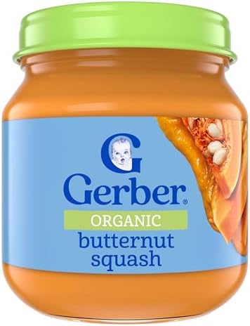 Gerber Stage 1 Organic Butternut Squash, 4 Oz, 10 Pack