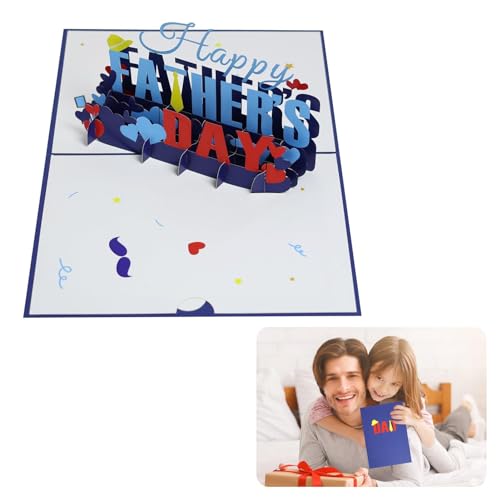 Tarjeta de felicitación 3D emergente para el Día del Padre con sobre y tarjeta manual,dia del padre regalos Tarjeta de Felicitación para Papá, Tarjeta de Cumpleaños en 3D Postal de Felicitación Pop Up