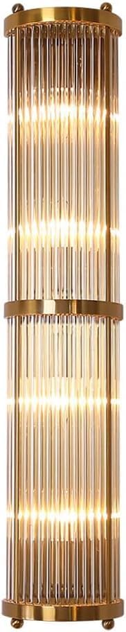 Applique murale cristal anti-éblouissement long tube doré pour couloir sombre