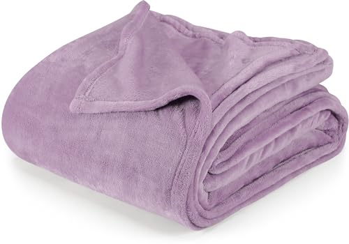Utopia Bedding Lilac Fleece Blanket California King 102x96