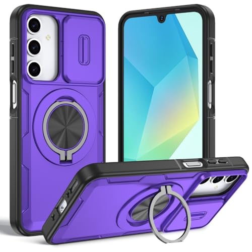 Coque Samsung Galaxy A16 4G anti rayure étui silicone violet à clapet objectif