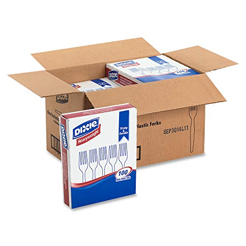 Black Friday - 70% OFF Dixie 7.13" Heavy-Weight Polystyrene Plastic Fork by GP PRO (Georgia-Pacific), White, FH207CT, 1,000 Count (100 Forks Per Box, 10 Boxes Per Case)