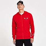 fat bike usata brescia Colour: Red New Era NBA Chicago Bulls Stripe Piping Full Zip Hoddie Pullover, Größe:M