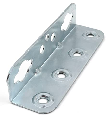 Design61 4 conectores de cama, ángulo de cama, herrajes de cama, conexión angular, altura regulable, 98 mm