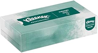 Kleenex Professional Naturals Facial Tissue for Business (21601), Flat Face Tissue Box, 2-PLY, 48 Boxes / Case, 125 Soft Sheets / Box, 6,000 Sheets / Case , White , 8.40