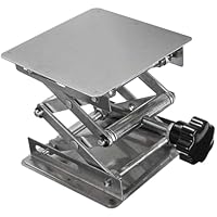 DOICAH Labor Hebebühne Hubtische Hebeplattform Edelstahl Lab Ständer Rack Scherenheber Lifter für Chemische Instrument (100mm * 100mm)