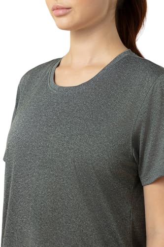 Image of Van Heusen Women's Polyester Relaxed Fit Pro Active Anti Bacterial Sports T Shirt - Relax Fit, Round Neck, Short Sleeve