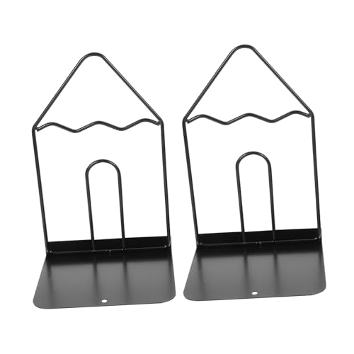 Alipis 4 Piezas Atril para Libros De Hierro Titular De La Página del Libro Soporte De Caballete De Imagen Mostrar Soporte De Caballete para Fotos Fin Poseedor Chatarra Black Planchar