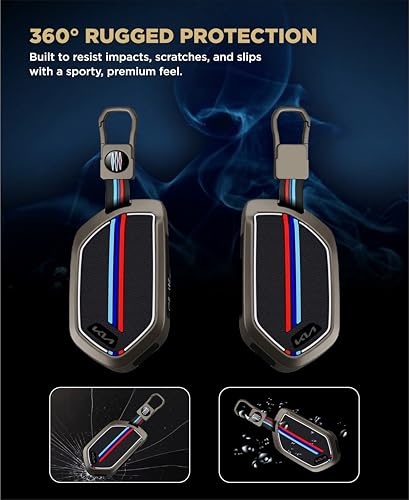 Image of Metalyx Key Cover for Kia Seltos 2026 || HTK HTK(O) HTX HTX(A) GTX GTX(A) || Smart Metal Key Fob Case with Keychain || Anti Scratch | Fall Safe | New Seltos 2025 Facelift KeyFob Case