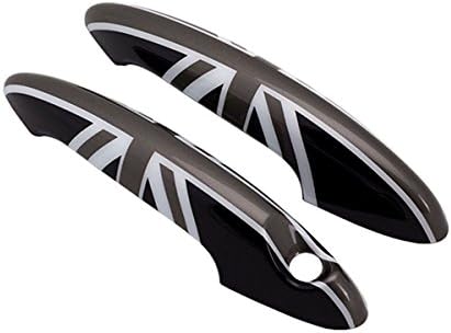 Amazon ミニ ドアハンドルカバー 2ドア用 ブラックジャック柄 外装 ドアノブ カスタムパーツ Bmw ミニクーパー 室外ドアハンドル 車 バイク