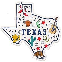 Texas Sticker USA States Decal for Wall, Laptop, Cell, Truck Sticker for Windows, Cars, Trucks 5" Inch