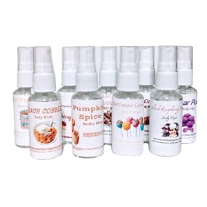 BODY MIST ~ Black Raspberry Vanilla – Pumpkin Spice – Birthday Cake Pops – Peach Cobbler + MORE! ~ Perfume Spray 1oz Bottle ~ Fall Scents