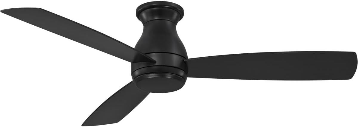 Fanimation Hugh 52 inch Indoor/Outdoor Ceiling Fan with LED Light Kit - Black