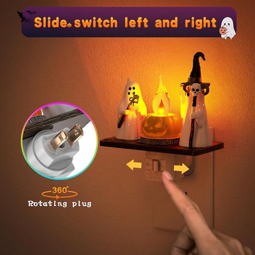 Image of JandCase Halloween Night Light, Amber Night Lights Plug into Wall