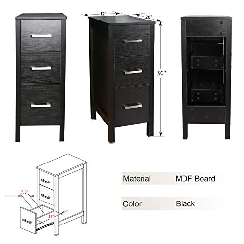 Eclife 48" Bathroom Vanity Combo W/Black Side Cabinet Vanity Set Ocean Blue Round Tempered Glass Vessel Sink & 1.5 Gpm Water Save Faucet & Solid Brass Pop Up Drain, W/Mirror (2B11 A11) #TOP3