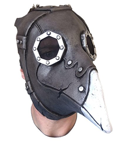 Rubber Johnnies Plague Doctor Mask, Steampunk, Long Nose Mask, Latex, Day Of The Dead, Bird Beak