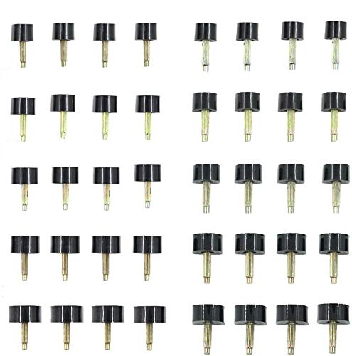 40pcs/20pairs High Heel Tips Black High Heel Shoe Repair Tips Taps Dowel Lifts Replacement, 5 Different Size（8mm~12mm） Steel pin of 3 mm